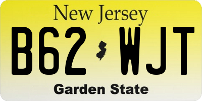 NJ license plate B62WJT