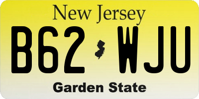 NJ license plate B62WJU