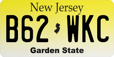 NJ license plate B62WKC