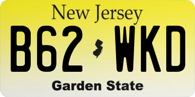 NJ license plate B62WKD