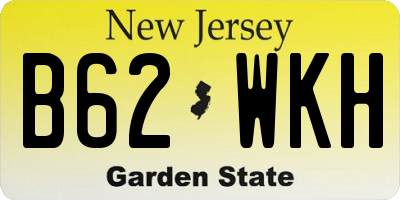 NJ license plate B62WKH