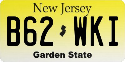 NJ license plate B62WKI