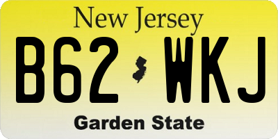 NJ license plate B62WKJ