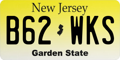 NJ license plate B62WKS