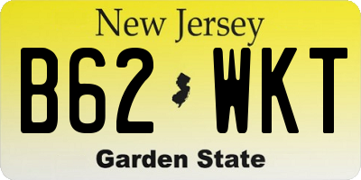 NJ license plate B62WKT