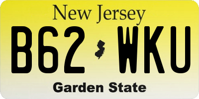 NJ license plate B62WKU