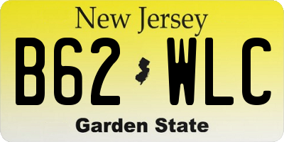 NJ license plate B62WLC