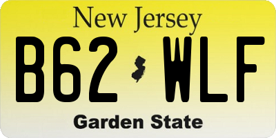 NJ license plate B62WLF