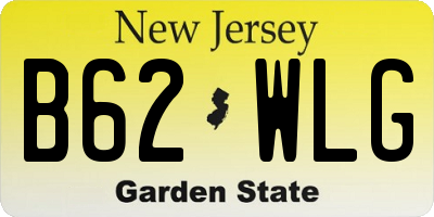 NJ license plate B62WLG