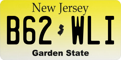 NJ license plate B62WLI