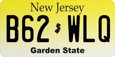 NJ license plate B62WLQ