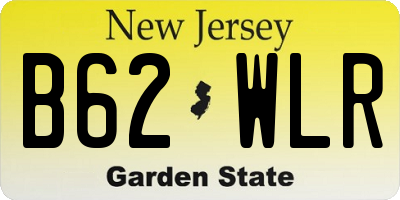NJ license plate B62WLR