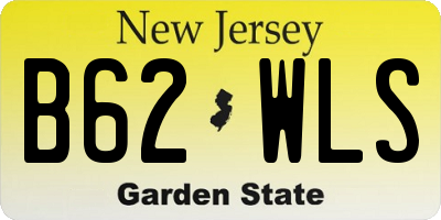 NJ license plate B62WLS