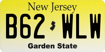 NJ license plate B62WLW