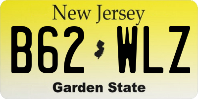 NJ license plate B62WLZ