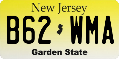 NJ license plate B62WMA
