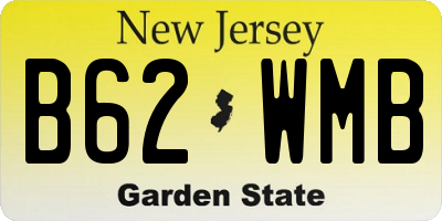 NJ license plate B62WMB