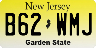 NJ license plate B62WMJ