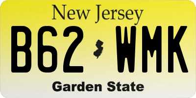 NJ license plate B62WMK