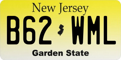 NJ license plate B62WML