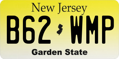 NJ license plate B62WMP