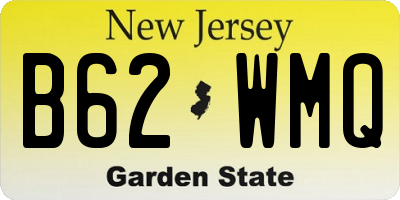 NJ license plate B62WMQ