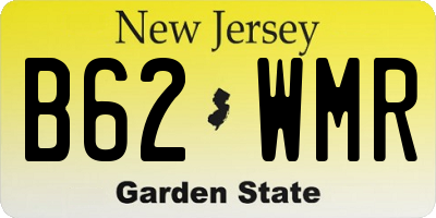 NJ license plate B62WMR