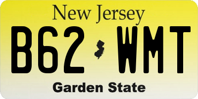 NJ license plate B62WMT