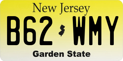 NJ license plate B62WMY