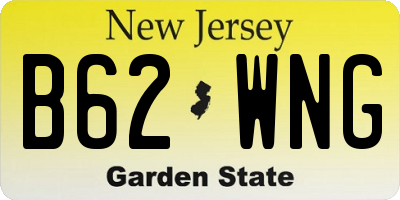 NJ license plate B62WNG