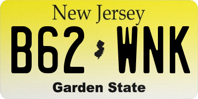 NJ license plate B62WNK
