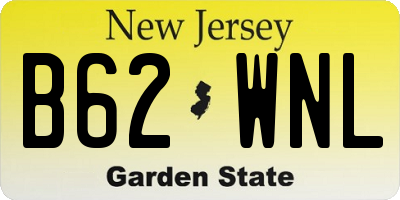 NJ license plate B62WNL