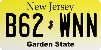 NJ license plate B62WNN