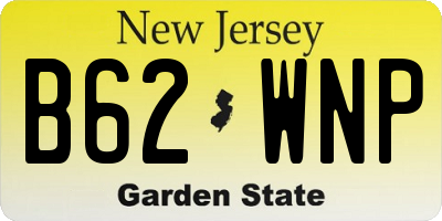 NJ license plate B62WNP