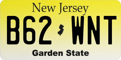 NJ license plate B62WNT
