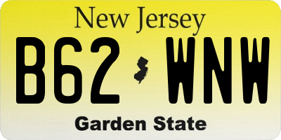 NJ license plate B62WNW