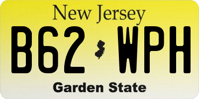 NJ license plate B62WPH