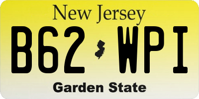 NJ license plate B62WPI