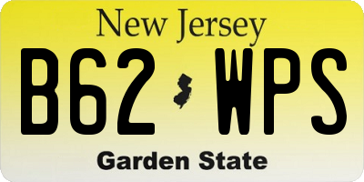 NJ license plate B62WPS