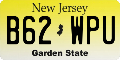 NJ license plate B62WPU
