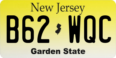 NJ license plate B62WQC