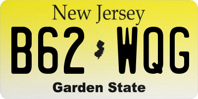 NJ license plate B62WQG