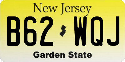 NJ license plate B62WQJ
