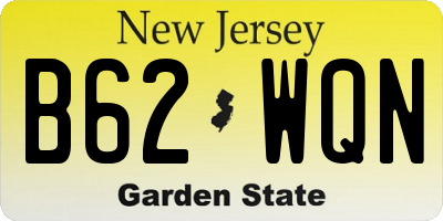 NJ license plate B62WQN