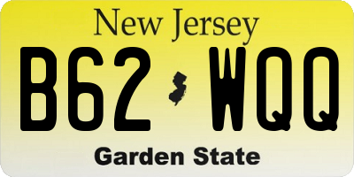 NJ license plate B62WQQ