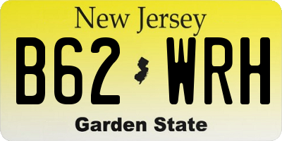 NJ license plate B62WRH