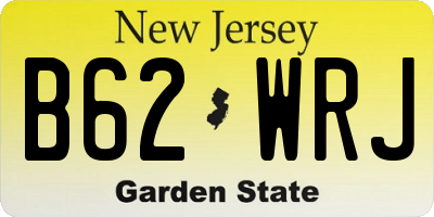 NJ license plate B62WRJ