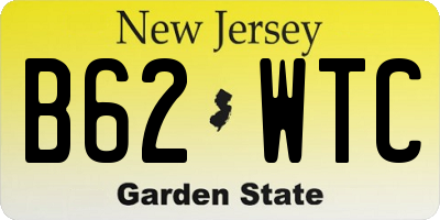 NJ license plate B62WTC
