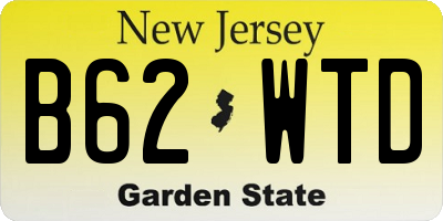 NJ license plate B62WTD