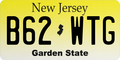 NJ license plate B62WTG